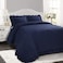 Lush Decor Reyna Ruffle Comforter Set King Navy 3 Piece Cozy Bedding Set