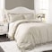 Lush Decor Reyna Ruffle Comforter Set King Wheat 3 Piece Cozy Bedding Set