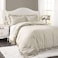 Lush Decor Reyna Ruffle Comforter Set King Wheat 3 Piece Cozy Bedding Set