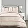 Lush Decor Farmhouse Stripe Reversible Cotton Comforter Set 3 Piece Set King Red Cozy Farmhouse Bedding Set Rustic Decor Striped Comforter Modern Farmhouse Bedroom Decor
