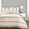 Lush Decor Farmhouse Stripe Reversible Cotton Comforter Set 3 Piece Set Full Queen Red Cozy Farmhouse Bedding Set Rustic Decor Striped Comforter Modern Farmhouse Bedroom Decor