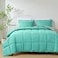 HIG Reversible Lightweight Comforter All Season Down Alternative Summer Duvet Insert Blue Quilted Bedding Comforters with Corner Tabs FullQueen Size Aqua BlueLight Grey