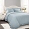 Lush Decor Reyna Ruffle Comforter Set King Lake Blue 3 Piece Cozy Bedding Set