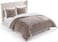 UGG Blissful Queen Comforter Set with 2 Pillow Shams Reversible Fluffy Bed Comforter Ultra Warm Winter Bed Set Down Alternative Bedding FullQueen Size Light Brown Fawn