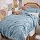 Bedsure Twin Comforter Set Light Blue Bed in a Bag Twin Size Bedding 5 Pieces GentleSoft Pintuck Bed Set Gift for Family All Season Down Alternative Comforter with Sheets Pillowcase Sham