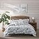 Tommy Bahama Queen Comforter Set Soft Woven Bedding with Matching Pillowcases Bonus Throw Pillows Medium Weight for Year Round Comfort 5 Piece Bed Set Raw Coast Blue