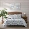 Tommy Bahama Queen Comforter Set Soft Woven Bedding with Matching Pillowcases Bonus Throw Pillows Medium Weight for Year Round Comfort 5 Piece Bed Set Raw Coast Blue