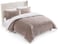 UGG Blissful Comforter Set with 2 Pillow Shams Warm Winter Bedding Fluffy Reversible Down Alternative Bedding KingCalifornia King Size Comforter Set Brown Fawn