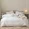Luxlovery White Comforter Set Queen White Bedding Comforter Set Bed Sets Solid Blanket Quilts Hotel Collection Women Men Soft Breathable Queen Size 3 Piece Comforter