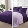 Exclusivo Mezcla Lightweight Reversible King Size Comforter Set Down Alternative Comforter with 2 Pillow Sham King Size Bedding Set for All Seasons Deep PurpleLilac