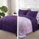 Exclusivo Mezcla Lightweight Reversible King Size Comforter Set Down Alternative Comforter with 2 Pillow Sham King Size Bedding Set for All Seasons Deep PurpleLilac