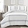 Lush Decor Farmhouse Stripe Reversible Cotton Comforter Set 3 Piece Set King Navy Cozy Farmhouse Bedding Set Rustic Decor Striped Comforter Modern Farmhouse Bedroom Decor