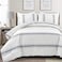 Lush Decor Farmhouse Stripe Reversible Cotton Comforter Set 3 Piece Set King Navy Cozy Farmhouse Bedding Set Rustic Decor Striped Comforter Modern Farmhouse Bedroom Decor