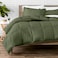 Bare Home Comforter Set Queen Size UltraSoft Goose Down Alternative Premium 1800 Series All Season Warmth Queen Cypress Green