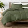 Bare Home Comforter Set Queen Size UltraSoft Goose Down Alternative Premium 1800 Series All Season Warmth Queen Cypress Green