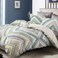 SLEEPBELLA Comforter Queen Size 600 Thread Count Golden Yellow Dark Blue Bohemian Pattern Printed on White Reversible Comforter SetsDown Alternative Bedding Set 3Pcs Queen Teal Geometric