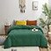Luxlovery Emerald Green Comforter Set Queen Dark Green Bedding Comforter Set Modern Solid Forest Green Cotton Blanket Quilts Cozy Soft Breathable 1 Comforter with 2 YellowCaramel Pillowcases