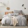 Luxlovery Grey Comforter Set Queen Silver Grey Bedding Comforter Women Men Light Gray Soft Breathable Durable Gray Queen Size Bedding Set 3PCS for Women Men