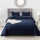 Luxlovery Navy Blue Comforter Set Full Men Boys Dark Blue Bedding Comforter Sets Navy Comfy Soft Blanket Quilts Cozy Breathable Solid Hotel Quality Bedding Comforter Set with 2 Pillowcase