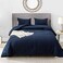 Luxlovery Navy Blue Comforter Set Full Men Boys Dark Blue Bedding Comforter Sets Navy Comfy Soft Blanket Quilts Cozy Breathable Solid Hotel Quality Bedding Comforter Set with 2 Pillowcase