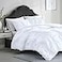 Comfort Spaces Comforter Set Elastic Ruched Medallion Design Modern Bedding All Season Cover with Hypoallergenic Filling Matching Shams Carrying Bag Included TwinTwin XL White 2 Piece