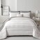 WONGS BEDDING Boho Comforter Set King Size Grey White Geometric
