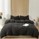 Luxlovery Black Comforter King Men Pure Black Bedding Set Durable Quilts Blanket Soft Breathable Lightweight Fluffy King Size Comforter Set Women Men