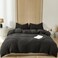 Luxlovery Black Comforter King Men Pure Black Bedding Set Durable Quilts Blanket Soft Breathable Lightweight Fluffy King Size Comforter Set Women Men