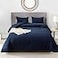 Luxlovery Navy Blue Comforter Set California King Size Navy Bedding Comforter Sets Comfy Soft Dark Blue Blanket Quilts Lightweight 3 Piece Bedding Set for Adults Cal King Size Bed