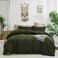 Cottonight Army Green Comforter Set King Men Bedding Comforter Set Olive Green Solid Blanket Quilts Modern Breathable 3 Piece Hunter Green Comforter for King Bed