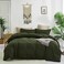 Cottonight Army Green Comforter Set King Men Bedding Comforter Set Olive Green Solid Blanket Quilts Modern Breathable 3 Piece Hunter Green Comforter for King Bed