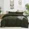 Luxlovery Army Green Comforter Cal King Dark Green Bedding Comforter Set California King Olive Bedding Set Soft Breathable Quilts Bedding Set Women Men