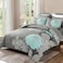 Yiran 7 Pieces Bed in a Bag Floral Comforter Set Queen Flowers Bedding Set Soft Microfiber Boho Comforter Sets with 1 Comforter 1 Flat Sheet 1 Fitted Sheet 2 Pillowshams and 2 Pillowcases