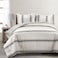 Lush Decor Farmhouse Stripe Reversible Cotton Comforter Set 3 Piece Set King Black Cozy Farmhouse Bedding Set Rustic Decor Striped Comforter Modern Farmhouse Bedroom Decor