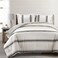 Lush Decor Farmhouse Stripe Reversible Cotton Comforter Set 3 Piece Set King Black Cozy Farmhouse Bedding Set Rustic Decor Striped Comforter Modern Farmhouse Bedroom Decor