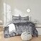 Comfort Spaces Juliette Luxe Comforter Set Velvet Lush with Soft Brushed Microfiber Reverse All Season Cozy Velvet Bedding Sets Fluffy Comforter Bed Set Matching Sham Grey TwinTwin XL 2 Piece