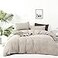 Luxlovery Beige Comforter Set King Light Khaki Bedding Set Oatmeal Light Taupe Blanket Quilts 3 PCS Comforter Cream Beige King Size Comforter Set Women Men