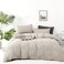 Luxlovery Beige Comforter Set King Light Khaki Bedding Set Oatmeal Light Taupe Blanket Quilts 3 PCS Comforter Cream Beige King Size Comforter Set Women Men