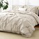 CozyLux Full Size Comforter Sets Beige 7 Pieces Pintuck Bed in A Bag Full All Season Bed Set Gift for Family Pinch Pleat Bedding Sets with Comforter Sheets Pillowcases Shams