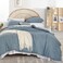 weigelia Dusty Blue Comforter Set 7 Pieces Queen Comforter Set Soft Lightweight Comforters Queen Size Bedding Set with Sheets for All Season