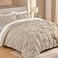 Andency California King Comforter Set Khaki 104x96Inch Pinch Pleat Cal King Comforter Set 3 Pieces Oversized King Pintuck Bed Comforter Polyester Down Alternative Comforter Bedding Set