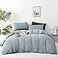 Luxlovery Blue Comforter Set King Dusty Blue Bedding Comforter Set Solid Bedding Set Breathable Blanket Quilts Modern Bedding Set for King Bed