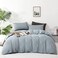 Luxlovery Blue Comforter Set King Dusty Blue Bedding Comforter Set Solid Bedding Set Breathable Blanket Quilts Modern Bedding Set for King Bed