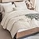 Andency Comforter Full Size Set Beige Boho Cream Soft Warm Tufted Neutral Bedding Comforter Sets for Full Size Bed 3 Pieces Aesthetic Chevron Farmhouse Cute Bohemian Textured Bedding Set