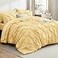 Bedsure Twin Comforter Set Yellow Bed in a Bag Twin Size Bedding 5 Pieces GentleSoft Pintuck Bed Set Gift for Family All Season Down Alternative Comforter with Sheets Pillowcase Sham
