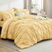 Bedsure Twin Comforter Set Yellow Bed in a Bag Twin Size Bedding 5 Pieces GentleSoft Pintuck Bed Set Gift for Family All Season Down Alternative Comforter with Sheets Pillowcase Sham