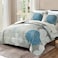 Yiran 7 Pieces Bed in a Bag Blue Floral Comforter Set Queen Size Flowers Comforter Set Soft Microfiber Bedding Set 1 Comforter 1 Flat Sheet 1 Fitted Sheet 2 Pillowshams 2 Pillowcases