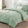 CozyLux Full Size Comforter Sets Sage Green 7 Pieces Bed in a Bag Full Luxury Soft Bed Set for All Seasons Bedding Set with Down Alternative Comforter Sheets Pillowcases Shams