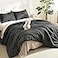 Litanika Grey Comforter Full Set Dark Gray Lightweight Plain Bedding Comforters Sets All Season Fluffy Bed Set 79x90In Comforter 2 Pillowcases