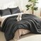 Litanika Grey Comforter Full Set Dark Gray Lightweight Plain Bedding Comforters Sets All Season Fluffy Bed Set 79x90In Comforter 2 Pillowcases